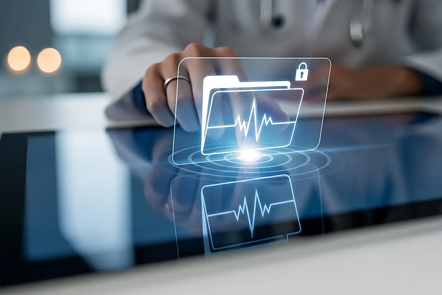 AI-generated image - Image of a doctor using a digital screen